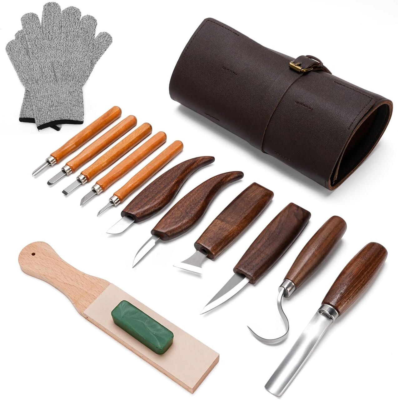 15PCS Wood Carving Kit – Complete Wood Whittling & DIY Set for Beginners
